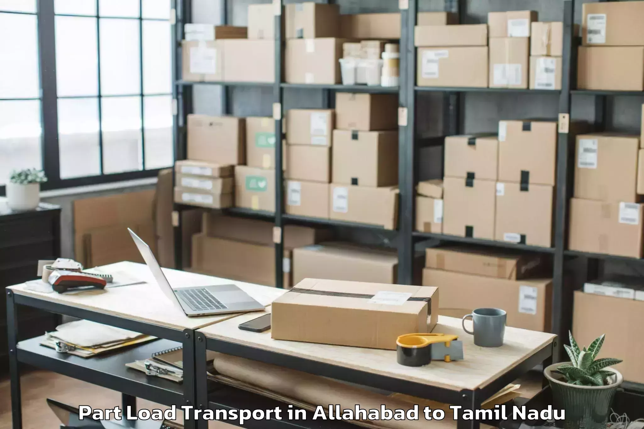 Hassle-Free Allahabad to Peelamedu Airport Cjb Part Load Transport